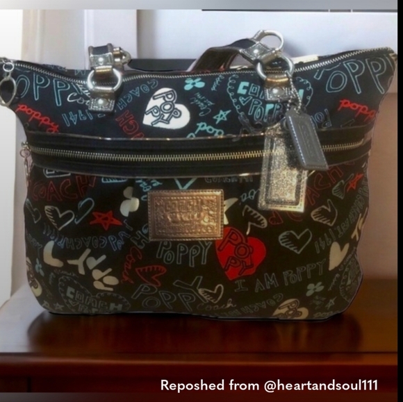 Coach Handbags - Coach Black Multicolor Women's Bag